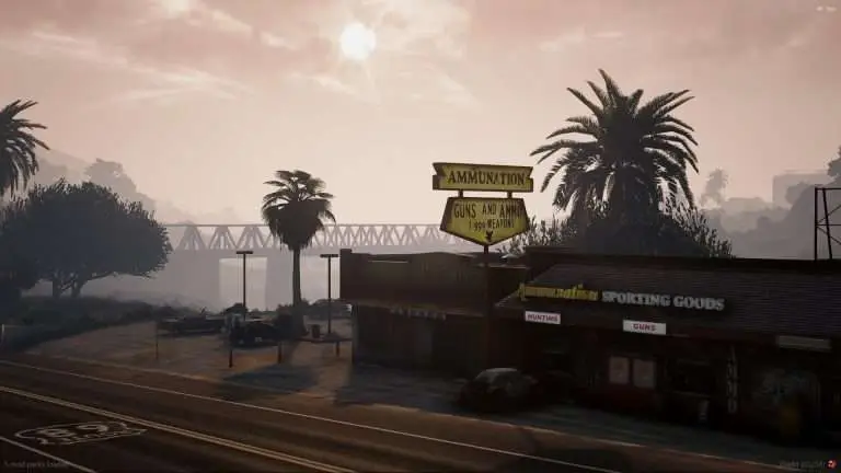 Roadside sign at sunset
