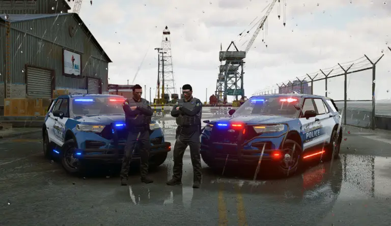 Officers at the oil fields